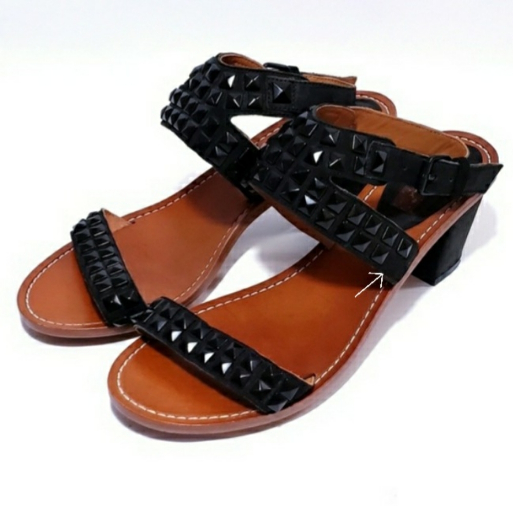 7 For All Mankind Studded Sandal Heels